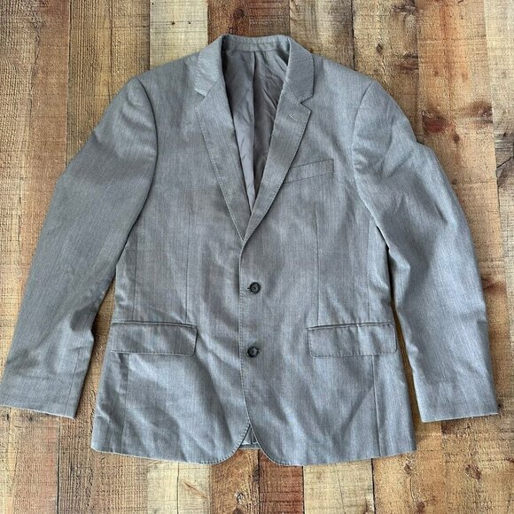 The Blk Tux Mens Size Medium Gray Blazer 2 Button Suit Jacket - Picture 1 of 11